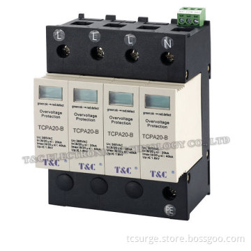 SPD/Power Surge Protector/Surge Arrester (TCPA20-B/4) with TUV Certificate